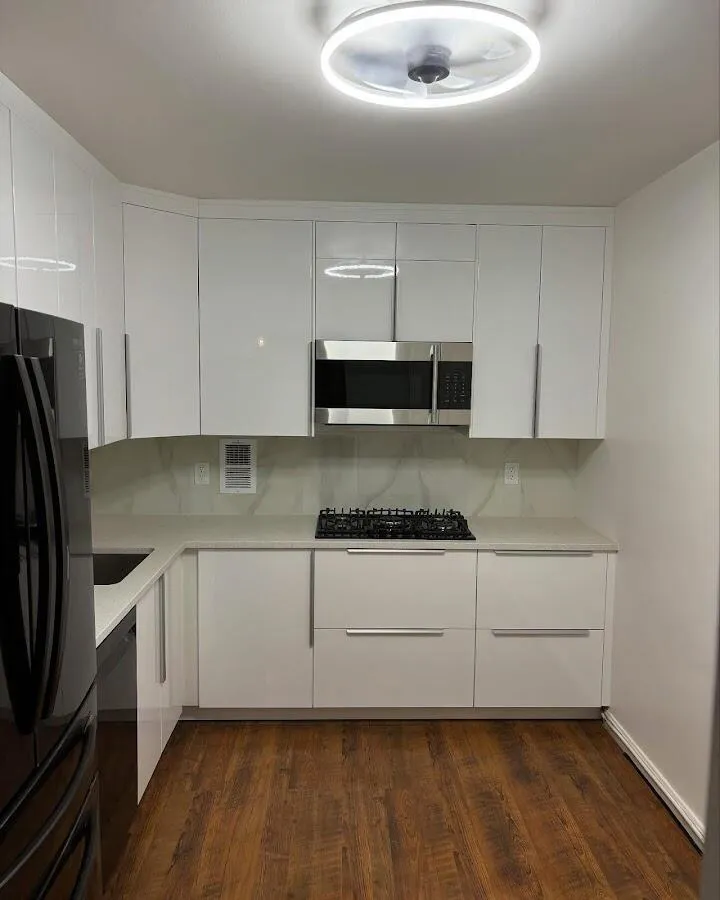 Renovated kitchen with quartz countertops in Winooski